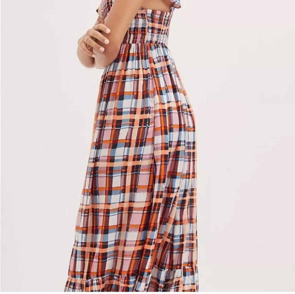 Anthropologie Multicolor Plaid Maxi Dress - Picture 3 of 8